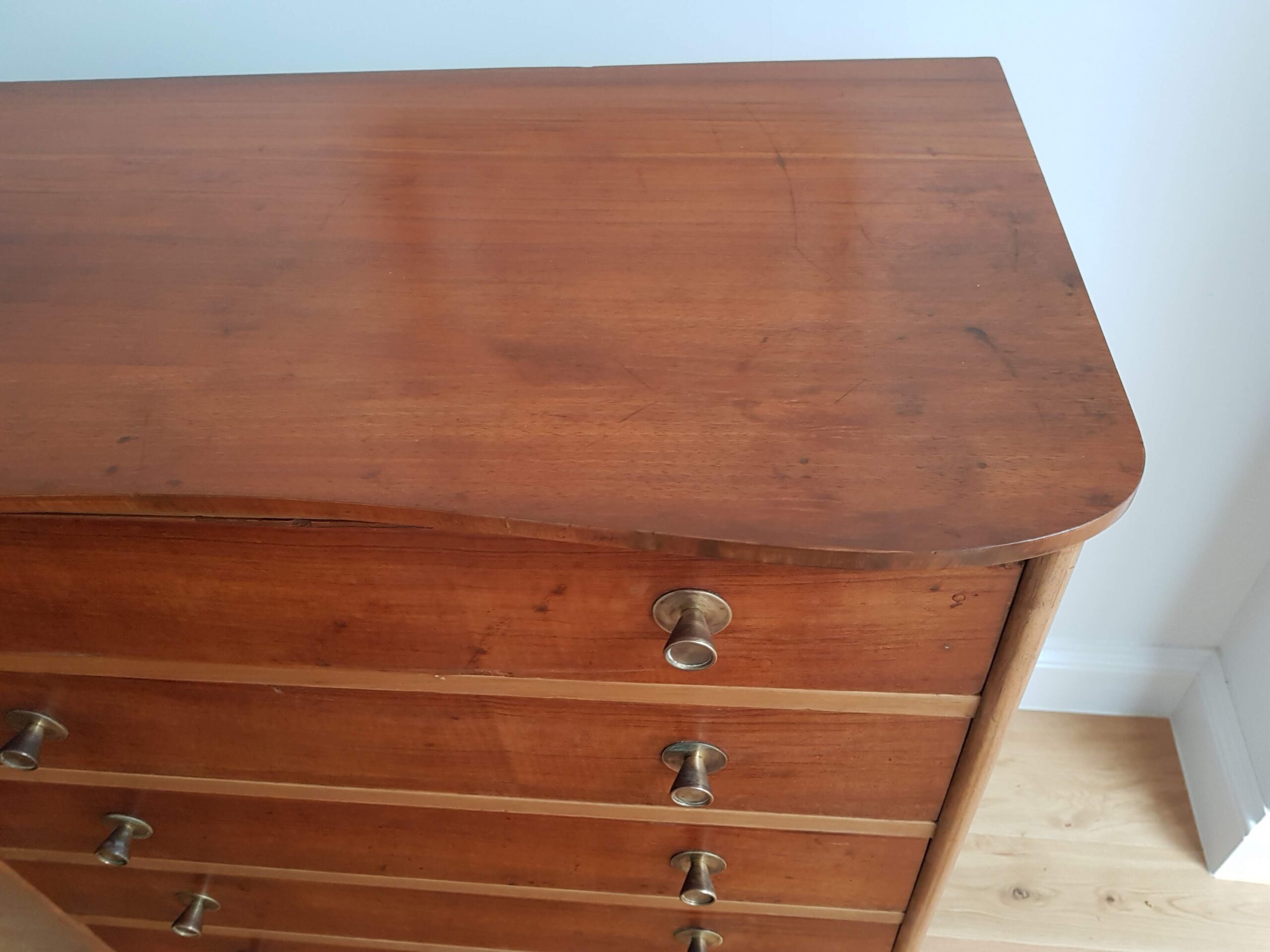 Desirable Mahogany Curved Chest of Draws Restoration – Quality Never Goes Out of Style